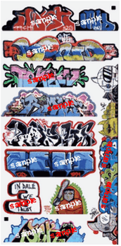 Blair Line LLC 1263 N Scale Graffiti Decals Mega Set #14