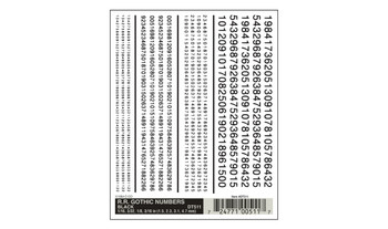 Woodland Scenics DT511 RR Gothic Numbers Black