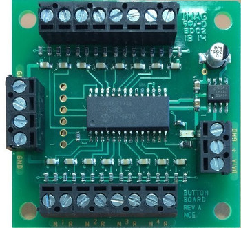 NCE 5240152 Button-Board. Local push button add-on for Switch8-Mk2