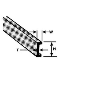 Plastruct 90042 (8)(C-3)3/32" X 10" ABS C