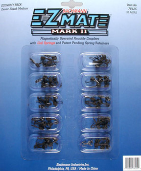 Bachmann 78125 HO E- Z Mate Mark II Center Shank Medium Economy Pack (25 PK)