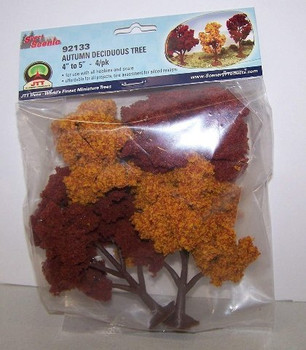 JTT Scenery 92133 4-5" LG AUTUMN DECID 4 PK