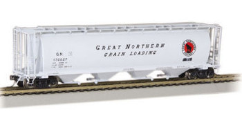 Bachmann 19111 HO Scale 4 Bay Cylindrical Grain Hopper Great Northern