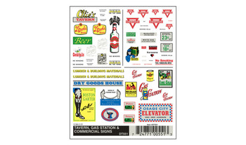 Woodland Scenics DT573 Mini Signs & Posters Dry Transfer Decals Easy No Mess for sale online 