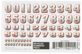 PineCar P4015 BEVELED NUMBERS DRY TRANS