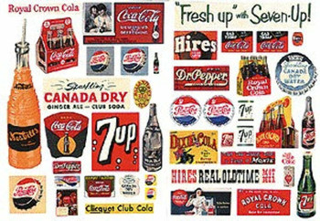 JL Innovative 297 HO Scale Vintage Soft Drink Poster/Signs Series II 1930s-1950s