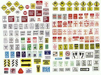 JL Innovative 202 HO Scale Uncommon Street & Parking Signs