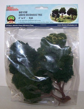 JTT Scenery 92132 4-5" LARGE DECIDUOUS 4 PK