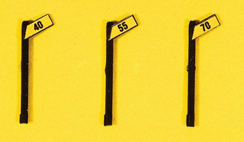 JL Innovative 844 HO Scale Custom Right of Way Signs Angled High Speed