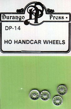 Durango Press 14 HO Scale Handcar Wheels (4)