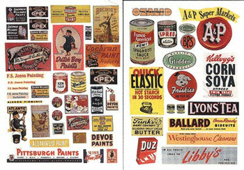 JL Innovative 178 HO Scale Paint And Consumer Signs 1940's And 1950's
