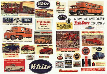 JL Innovative 243 HO Scale Vintage Truck Signs 1940's-50's