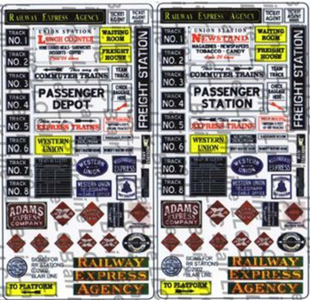 Blair Line LLC 056 N Scale Signs for Railroad Stations