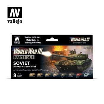 Vallejo 70221 WWIII Soviet Armour & Infantry (Set of 8) 17 ml Bottles