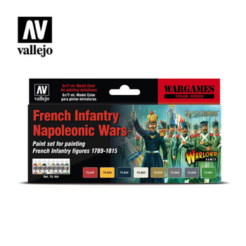 Vallejo 70164 French Infantry Napoleonic Wars (Set of 8) 17 ml Bottles