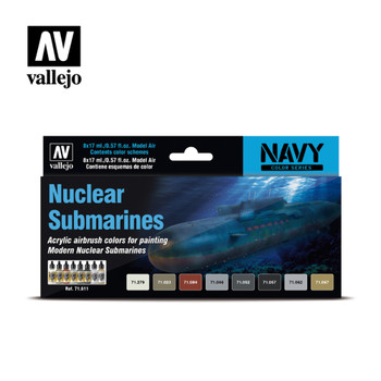 Vallejo 71611 Nuclear Submarines (Set of 8) 17 ml Bottles