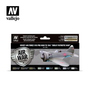Vallejo 71196 Soviet Air Force VVS pre-war to 1941 ?Great Patriotic War? (Set of 8) 17 ml Bottles