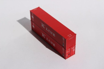 JTC 405571 N K-LINE Set#2 40' Std. Height 'Square Corrugated' Containers (2 PK)