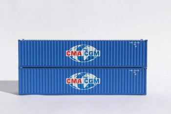 JTC 405305 N CMA CGM Globe Logo 40' Standard Height Steel Containers (2 PK)