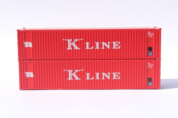 JTC 405558 N K-LINE 40' Std. Height 'Square Corrugated' Containers (2 PK)