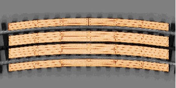 Blair Line LLC 217 O 92"-100" Laser Cut Curved 3-Rail Wood Grade Crossings (2) Blair Line LLC 217 O 92"-100" Laser Cut Curved 3-Rail Wood Grade Crossings (2)