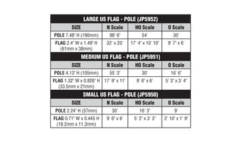 Woodland Scenics JP5952 Large US Flag Pole