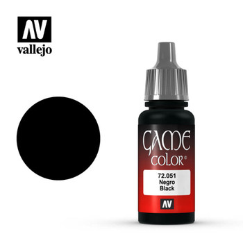 Vallejo 72051 Black 17 ml