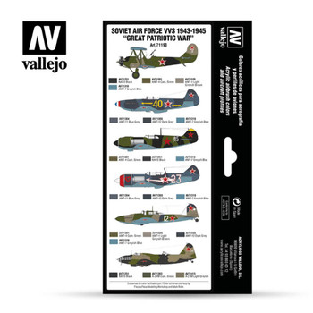 Vallejo 71198 Soviet Air Force VVS 1943 to 1945 ?Great Patriotic War? Set (8 PK)
