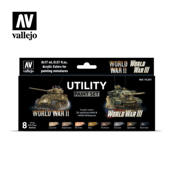 Vallejo 70201 Utility Paint Set WWII & WWIII (8 PK)