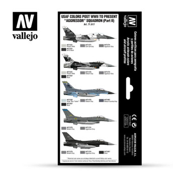 Vallejo 71617 USAF colors post WWII to present ?Aggressor? Squadron (Part II) (8 PK)