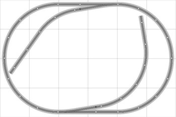 Bachmann E-Z Track Train Layout #019 Train Set HO Scale 4' X 6' Wire Switches