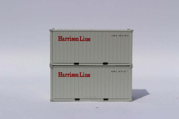 Jacksonville 205434 N Scale Harrison Line 20' Std. Height Containers (2)