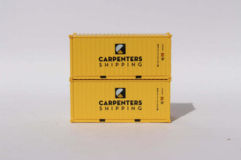 Jacksonville 205429 N Scale Carpenters Shipping 20' Std. Height Containers (2)