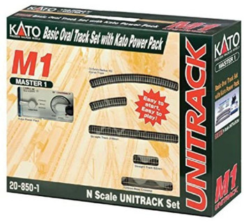 Kato 20-852 N Scale M1 UNITRACK Basic Oval with Kato Power Pack