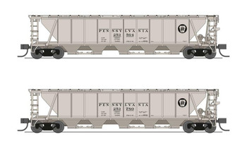 Broadway Limited 7255 N Scale PRR H32 Covered Hopper Gray (2)