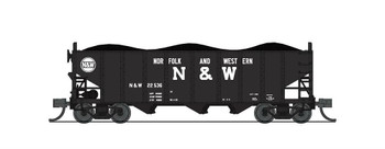 Broadway Limited 7144 N Scale N&W 24" Lettering w/ 1960's Logo H2a Hopper A (2)