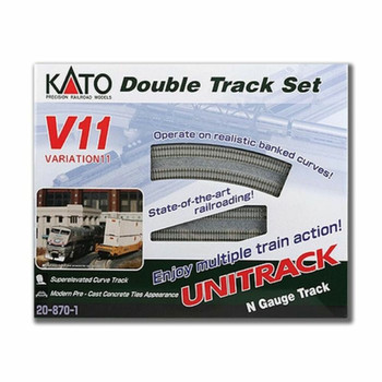 Kato USA 20-870 N Scale V11 Double Track Banked Curve Set