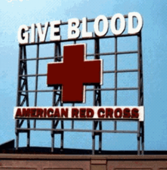 Blair Line 1519 Z/N/HO Scale Red Cross Rooftop Sign