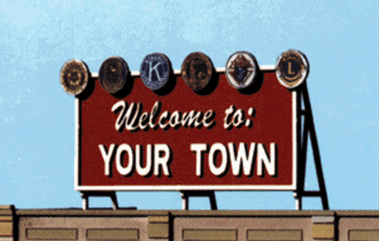 Blair Line 1528 Z/N Scale Welcome To "Yourtown" Sign