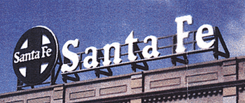 Blair Line 2511 HO/S/O Scale Santa Fe Rooftop Sign