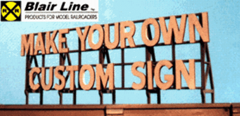 Blair Line 1550 Z/N/HO Scale DIY Rooftop Sign