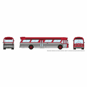 Rapido 573097 N Scale New Look Bus Generic Red