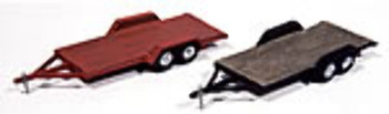 JL Innovative Design 923 HO Scale Vintage Wood Deck Tandem Trailer
