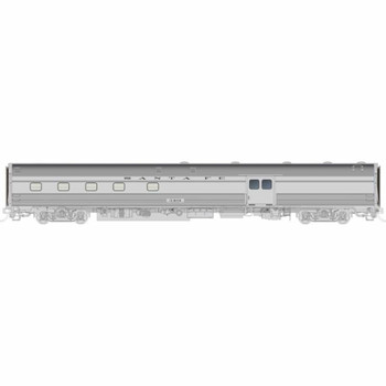 Rapido 114028 HO Scale AT&SF Silver Budd Baggage-Dorm Passenger Car #3402