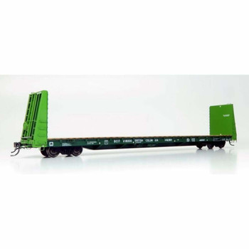 Rapido 147006 HO BCIT Green Int'l Scheme Marine Industries Bulkhead Flatcar (6)