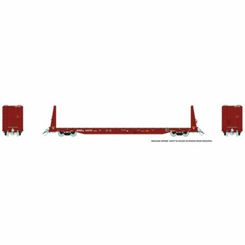 Rapido 147008 HO BNSF Minerial Brown Marine Industires Bulkhead Flatcar (6)