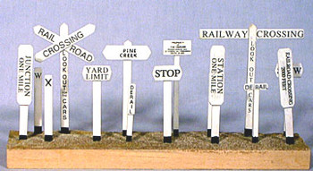 Banta Modelworks 2030 HO Scale Right-Of-Way Signs (62 Each)