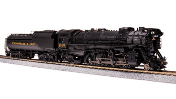 Broadway Ltd 7593 HO Scale Chesapeake & Ohio K-2 Mikado 16-VC Tender Steam #1196