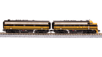 Broadway Limted 7754 N Scale DRGW EMD F7 AB Black Diesel Locomotive #5561/5562