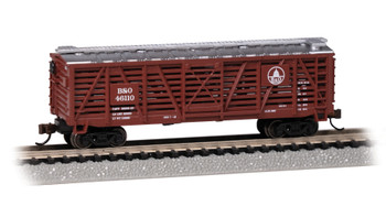 Bachmann Trains 71563 N Scale Baltimore & Ohio 40' Stock Car #46110